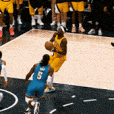 a basketball player with the number 5 on the back of his shirt