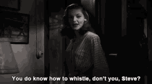 Whistle Lauren Bacall GIF - Whistle Lauren Bacall Talking GIFs