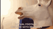 Horse Mask Toothbrush GIF - Horse Mask Toothbrush Actual Footage GIFs