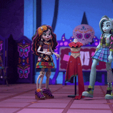 Frankie Stein Monster High GIF - Frankie Stein Monster High Skelita Calaveras GIFs
