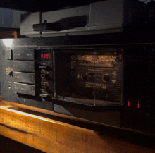 a tape recorder with a digital display that says 000
