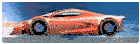 a drawing of a red car with black wheels
