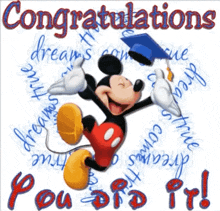 Congratulations Graduate Mickey Mouse GIF