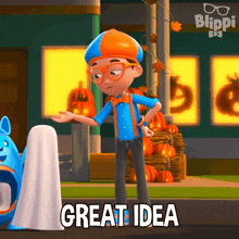 Great Idea Blippi GIF - Great Idea Blippi Blippi Wonders Educational Cartoons For Kids GIFs