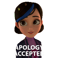 Apology Accepted Claire Nuñez Sticker - Apology Accepted Claire Nuñez Trollhunters Tales Of Arcadia Stickers