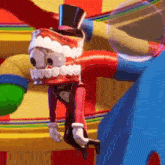 a cartoon character wearing a top hat and a bow tie