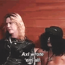 Guns And Eoses Slash GIF - Guns And Eoses Slash Axl Wrote Them All GIFs