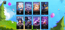 a screenshot of a video game called league of legends showing a bunch of characters