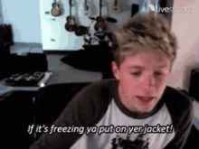 Niall GIF - Niall Horan Freezing Ya Put On Your Jacket GIFs