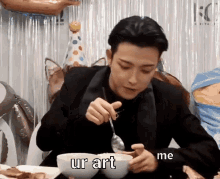 Eating Art Ateez GIF - Eating Art Ateez Ateez Hongjoong GIFs