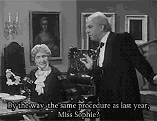 Dinner For One Same Procedure As Every Year GIF – Dinner For One Same