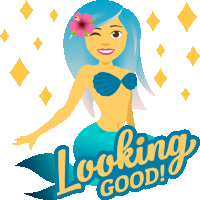 Looking Good Mermaid Life Sticker - Looking Good Mermaid Life Joypixels Stickers