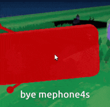 a cartoon house with a cell phone attached to it and the words " bye mephone4s " below it
