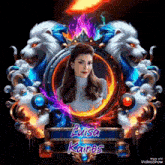 a picture of a woman with the name luisa kairos on the bottom