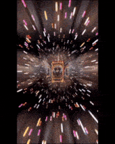 a computer generated image of a glowing object in the middle of a tunnel