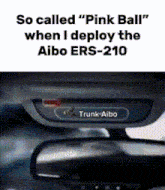 a meme that says so called " pink ball " when i deploy the aibo ers-210
