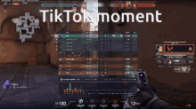 a screenshot of a video game with the words tiktok moment on the top