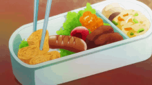 弁当 ランチ　昼ごはん 美味しそう　卵焼き GIF - Bento Lunch Box Lunch GIFs