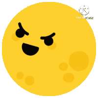 a yellow circle with a black face and the words kinemaster on the bottom right