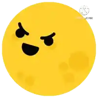 a yellow circle with a black face and the words kinemaster on the bottom right