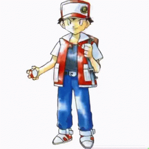 how to draw pokemon trainer red  Pokemon trainer red, Pokemon red