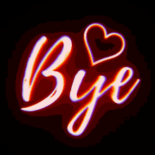 Bye Neon GIF - Bye Neon Heart GIFs