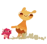a cartoon character is standing next to another cartoon character