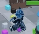 a person is holding a sword in a video game .