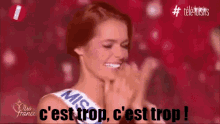 C'Est Trop GIF - Miss France Maeva Coucke Reine GIFs