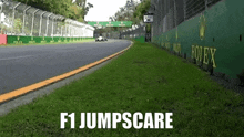 a race track with the words f1 jumpscare written on it