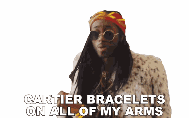 Cartier Bracelets On All Of My Arms 2chainz Sticker Cartier Bracelets On All Of My Arms 2Chainz Bigger Than You Song Discover Share GIFs