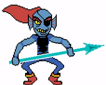 pixel weapon spear stance ready to fight