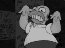 Homer Blackand White GIF - Homer Blackand White No Beer GIFs
