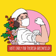 Save Healthcare Vote Early For Theresa Greenfield GIF - Save Healthcare Vote Early For Theresa Greenfield Theresa Greenfield GIFs