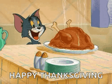 Tom And Jerry Turkey GIF - Tom And Jerry Turkey Happy Thanksgiving GIFs