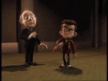 a cartoon scene with the words no no no no