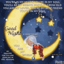 good night moon stars sparkle sleeping