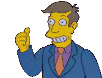 Principal Skinner Simpsons Sticker - Principal Skinner Simpsons Thumbs Up Stickers