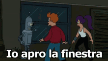 Bender Futurama Finestra Aprire GIF - Bender Futurama Window GIFs