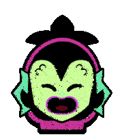 a cartoon drawing of a person 's face with the number 3 on it .