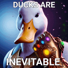 Thanos Duck GIF - Thanos Duck Ducks Are Inevitable GIFs