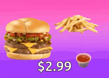 fast food burger fries price