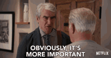 Obviously Its More Important Sam Waterston GIF - Obviously Its More Important Sam Waterston Sol Bergstein GIFs