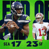 San Francisco 49ers (23) Vs. Seattle Seahawks (17) Third-fourth Quarter Break GIF - Nfl National Football League Football League GIFs