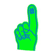 Foam Fingers Green Foam Fingers GIF - Foam Fingers Green Foam Fingers Number1 GIFs