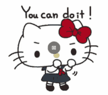 hello kitty you can do it cheer up