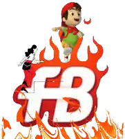 a cartoon character is flying over a tb sign