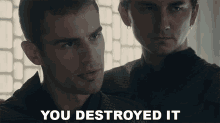 You Destroyed It Theo James GIF - You Destroyed It Theo James Four GIFs