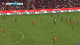 a soccer game between bra and kbk with a score of 1 to 0