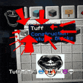 a screenshot of a video game that says tuff on the top